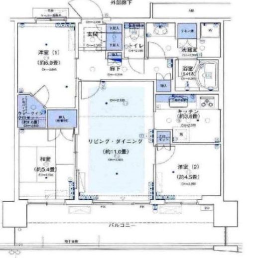 アーバンドックパークシティ豊洲タワー 41階 間取り図