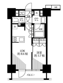 ピアース浅草 11階 間取り図