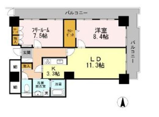 品川シーサイドビュータワー2 209 間取り図