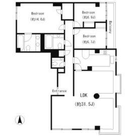 タウンハウス麻布台 102 間取り図