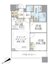 ブリリアタワーズ目黒 22階 間取り図