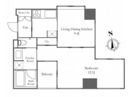 ライオンズフォーシア白金高輪 203 間取り図