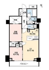 シティハウス四谷坂町 2階 間取り図