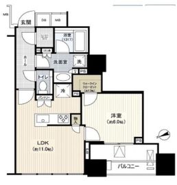 アルビオ・ザ・タワー千代田飯田橋 11階 間取り図