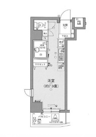 エスコート麻布十番 8階 間取り図