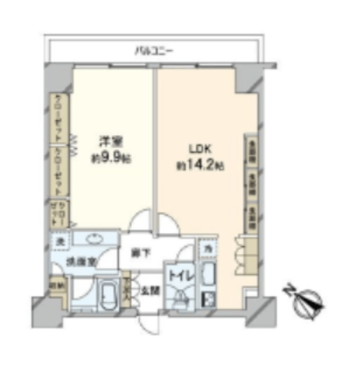 オークコート 5F4 間取り図