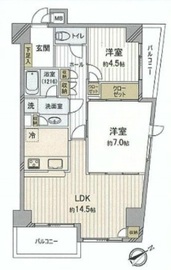 ウィン麻布十番ハラビル 5階 間取り図