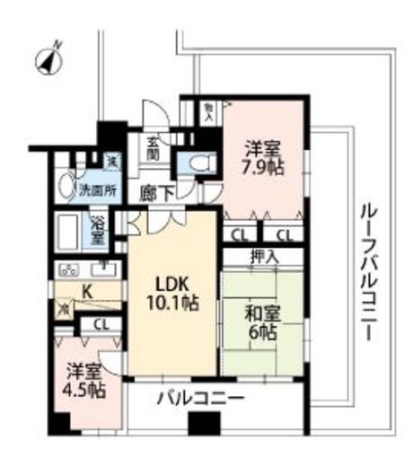 クレール中野 604 間取り図