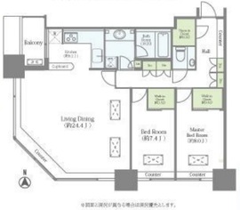 青山パークタワー 22階 間取り図