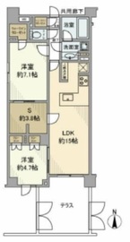 オープンレジデンシア初台 1階 間取り図