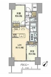 ザ・プレミアスカイ品川中延 5階 間取り図