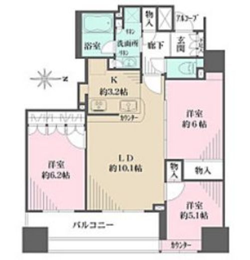 上野アインスタワー 11階 間取り図