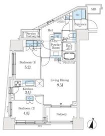 ブランズ文京白山一丁目 3階 間取り図