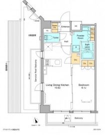 プラウドフラット清澄白河2 601 間取り図