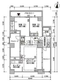 東雲キャナルコートCODAN 19-1205 間取り図