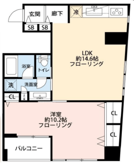 高輪グランドパームス 9階 間取り図
