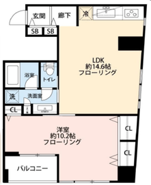 高輪グランドパームス 9階 間取り図