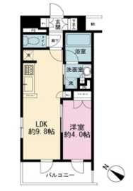 オープンレジデンシア代々木 801 間取り図