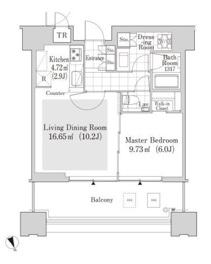 大崎ガーデンレジデンス 2210 間取り図