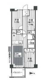 オープンレジデンシア恵比寿 3階 間取り図