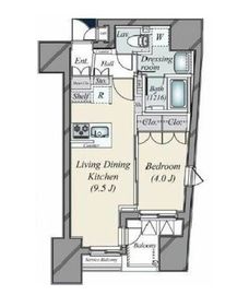 インプレストコア四谷坂町 12階 間取り図