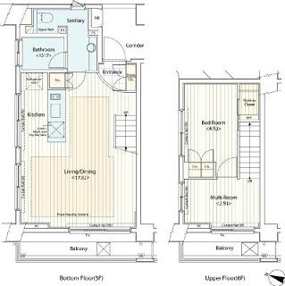 カスタリア新宿夏目坂 505 間取り図