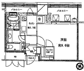 カテリーナ三田タワースイート ウエストアーク 11階 間取り図