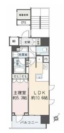 アスデュール日本橋人形町 6階 間取り図