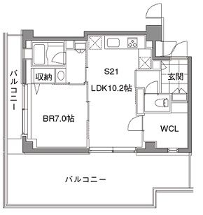 カスタリア中目黒 606 間取り図