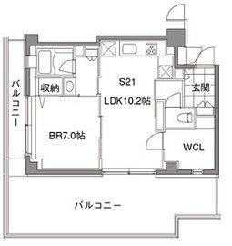 カスタリア中目黒 606 間取り図