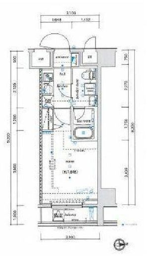 エル・グランジュテ新宿 7階 間取り図