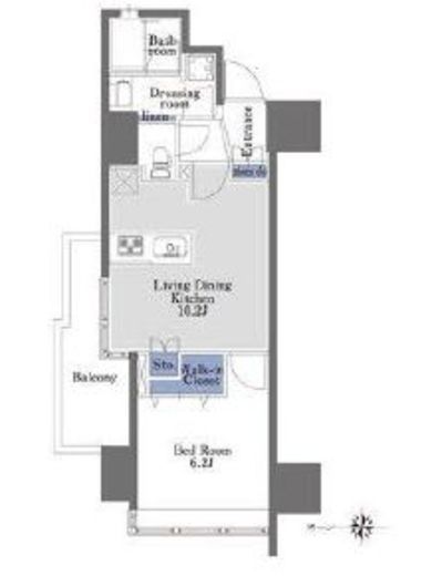 プライムメゾン早稲田 505 間取り図