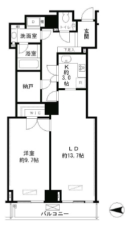 ヴィラロイヤル東中野 617 間取り図