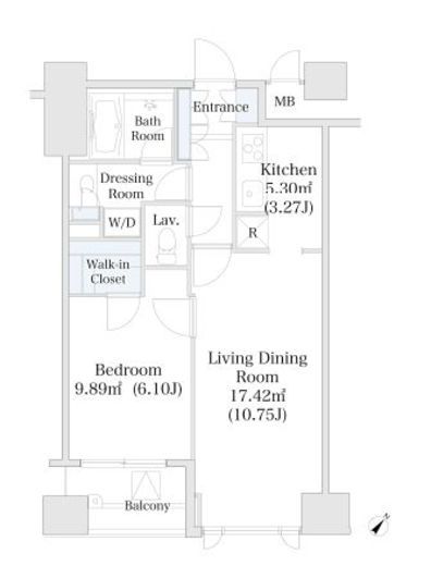 勝どきハイツ 303 間取り図