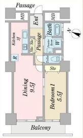 天王洲ビュータワー 1502 間取り図