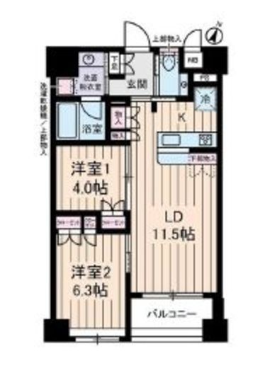 オーベルジュ日本橋 10階 間取り図