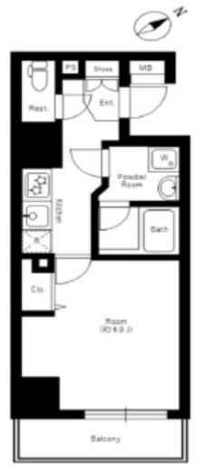 アクサス汐留 7階 間取り図