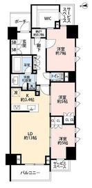 プラウド銀座東レジデンス 10階 間取り図