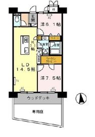 ロイヤルパークス西新井 102 間取り図