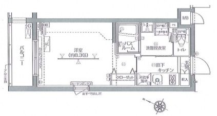 ZOOM北新宿 3階 間取り図