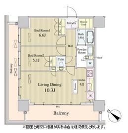 ルミレイス豊洲 1302 間取り図