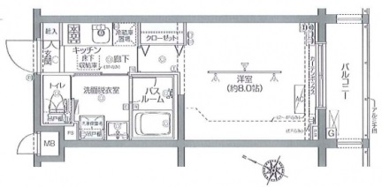 ZOOM北新宿 5階 間取り図