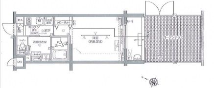 ZOOM北新宿 1階 間取り図