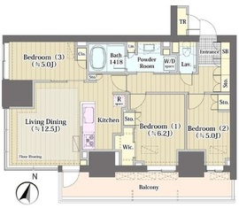 パークコート文京小石川ザ・タワー 32階 間取り図