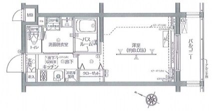 ZOOM北新宿 4階 間取り図