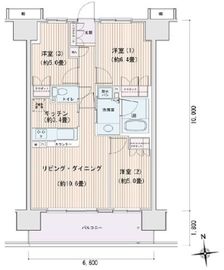 エスティメゾン豊洲レジデンス B913 間取り図