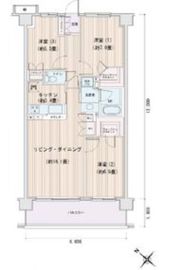 エスティメゾン豊洲レジデンス D537 間取り図