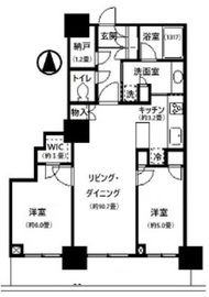 ベイクレストタワー 28階 間取り図