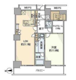 Wコンフォートタワーズ WEST 4階 間取り図