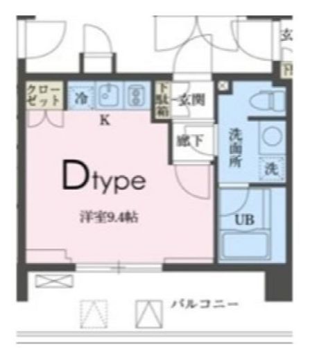 ガレリア東新宿 1305 間取り図